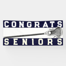 Lacrosse Senior Night Navy Blue Banner