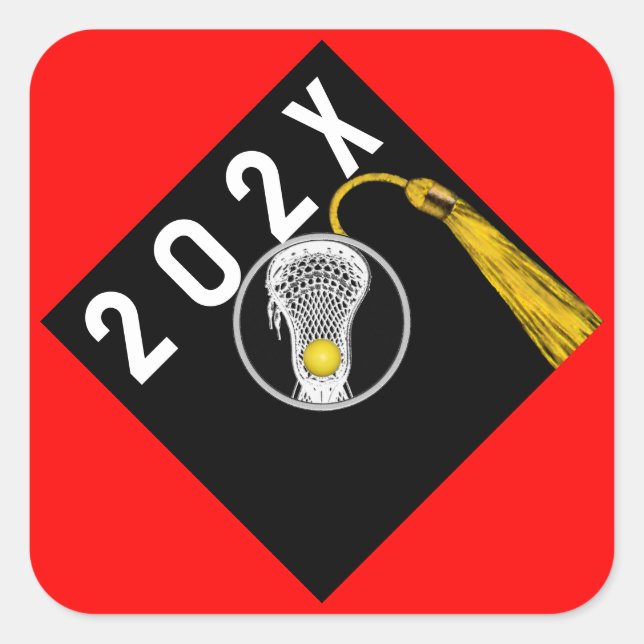 Lacrosse Senior Night Quadratischer Aufkleber (Vorderseite)