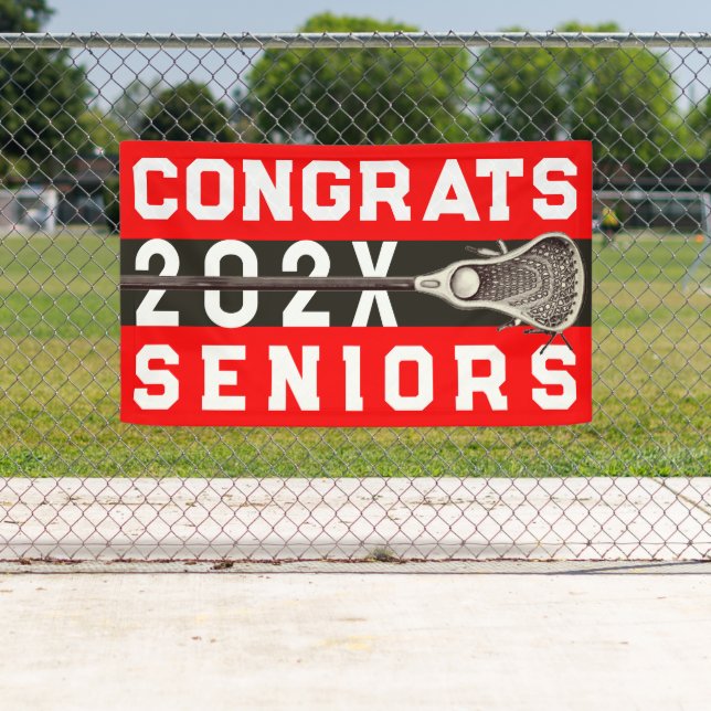 Lacrosse Senior Night Red Banner (Insitu)