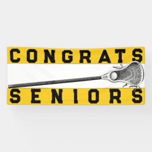 Lacrosse Senior Night Yellow Banner