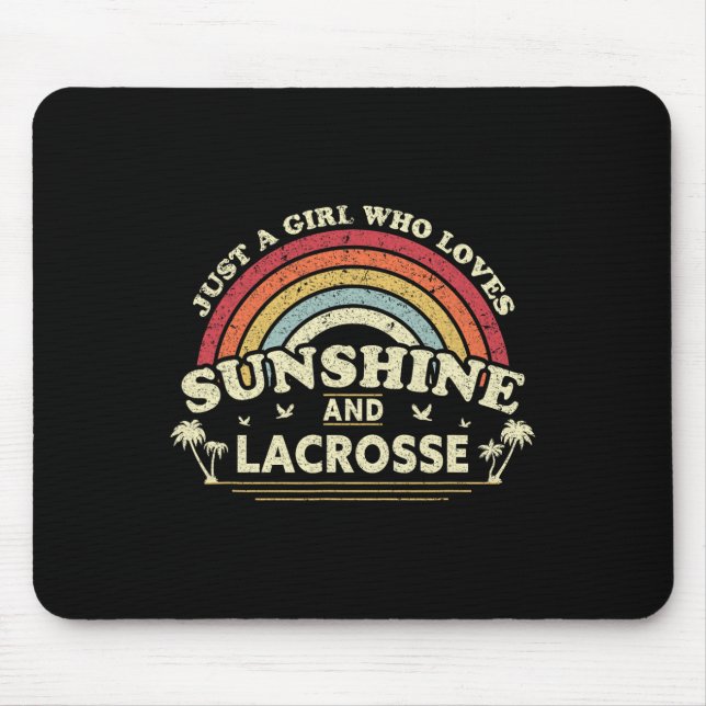 Lacrosse Shirt. Ein Mädchen, das Sonnenschein und  Mousepad (Vorne)