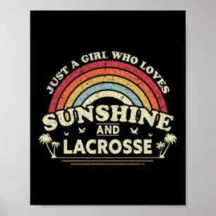 Lacrosse Shirt. Ein Mädchen, das Sonnenschein und  Poster