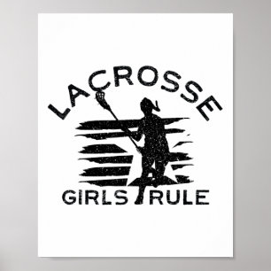 Lacrosse Shirt für Girls Lacrosse Player Poster
