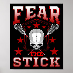 Lacrosse Shirts über T Shirt Lax Shirt Furchtlos Poster