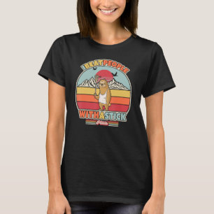 Lacrosse Sloth Shirt. Retro-Stil Ich schlage Leute T-Shirt