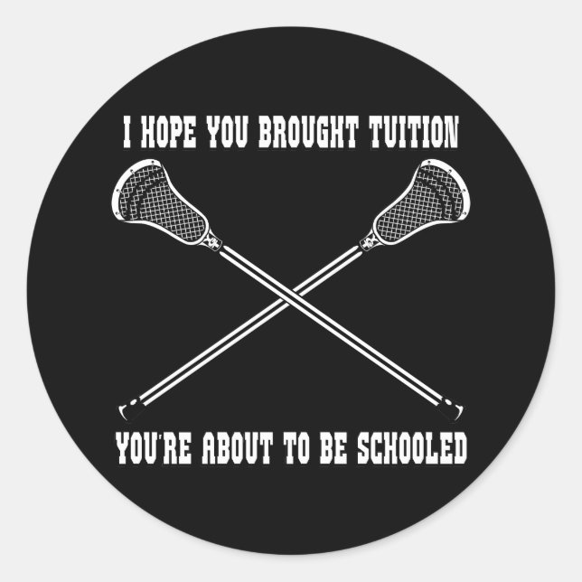 Lacrosse Smack Tuition Aufkleber (Vorderseite)