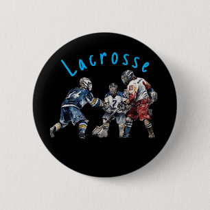 Lacrosse-Spieler Button