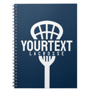 Lacrosse-Spieler CUSTOM TEXT Team Mesh Sport Stock Notizblock