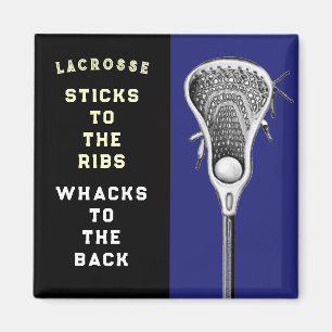 Lacrosse-Spieler lustig Magnet