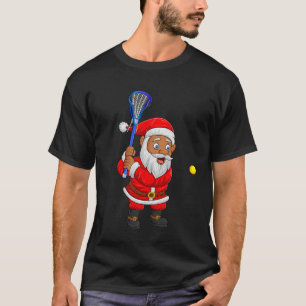 Lacrosse-Spieler Santa Weihnachts-Pyjama Lustiges T-Shirt