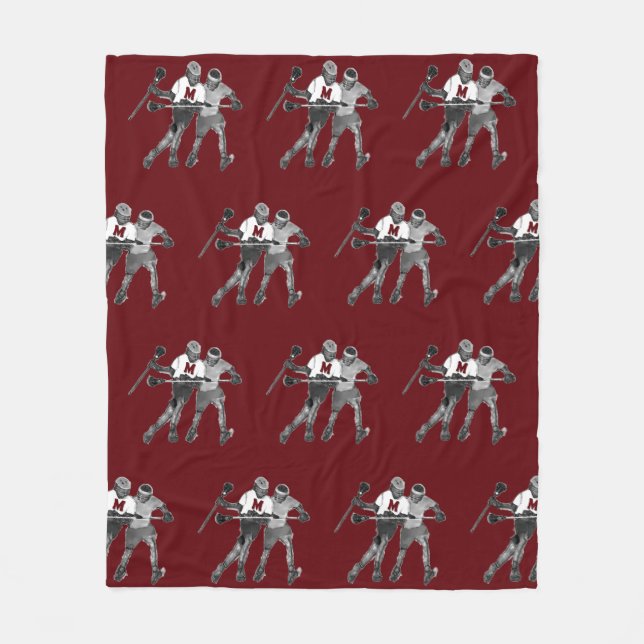 Lacrosse-Sport-Flanelldecke Fleecedecke (Vorderseite)