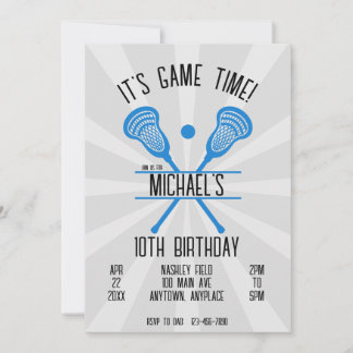 Lacrosse-Sport-Geburtstag Einladung