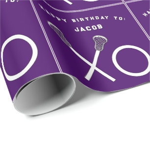 Lacrosse-Sport Geburtstag Geschenkpapier