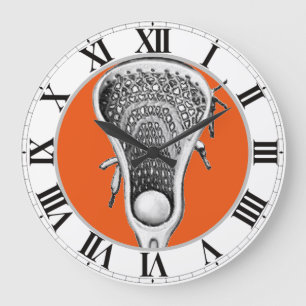 Lacrosse-Sport  Große Wanduhr