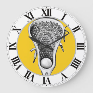 Lacrosse-Sport Große Wanduhr