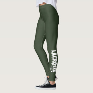 Lacrosse Sport in Evergreen Leggings