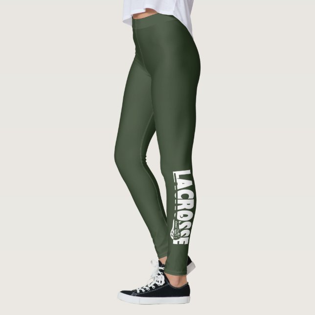 Lacrosse Sport in Evergreen Leggings (Links)