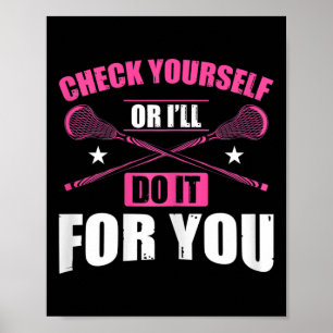 Lacrosse Sport Karo selbst oder ich mache es für S Poster