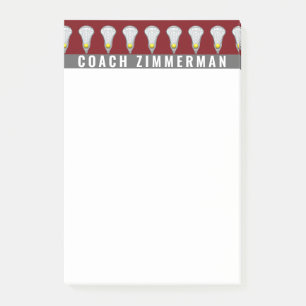 Lacrosse-Sport personalisierte marine Post-It-Noti Post-it Klebezettel