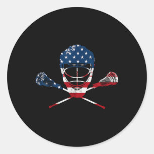 Lacrosse Sport Stick Funny Lax Player Liebe Perfek Runder Aufkleber
