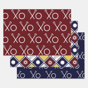 Lacrosse-Sportgeschenk Geschenkpapier Set