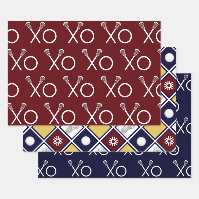 Lacrosse Sportgeschenk Geschenkpapier Set (Set)