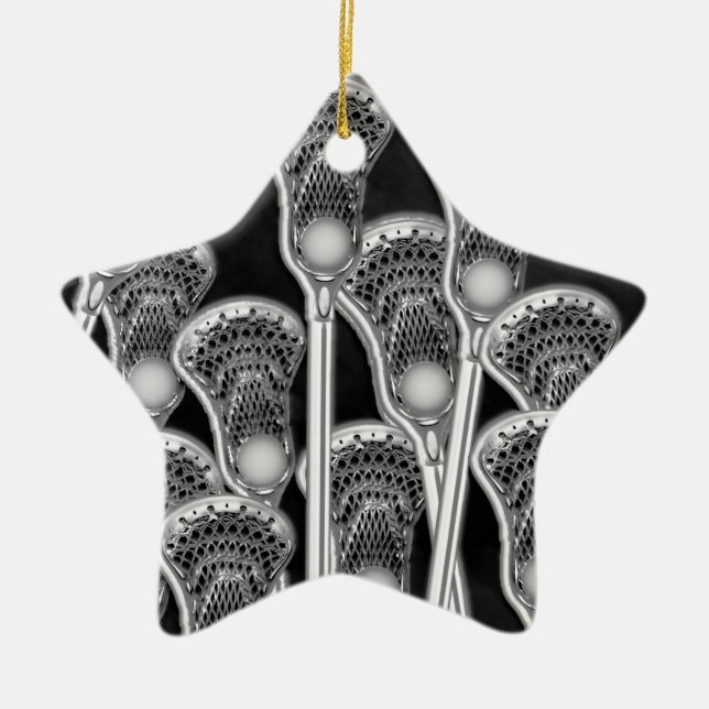 Lacrosse Sports Award Keramik Ornament (Vorne)