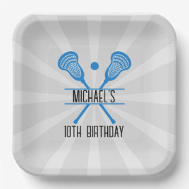 Lacrosse Sports Birthday Pappteller