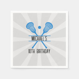 Lacrosse Sports Birthday Serviette