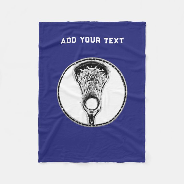 Lacrosse Sports Blue Fleece Blanket (Vorderseite)