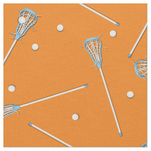 Lacrosse Sports Boys Dekoration Orange Stoff