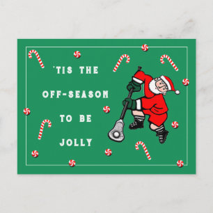 Lacrosse Sports Christmas Feiertagspostkarte