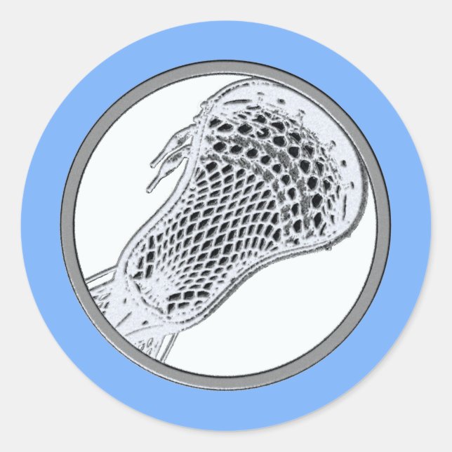 Lacrosse Sports Classic Round Sticker (Vorderseite)
