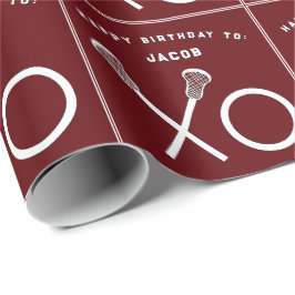 Lacrosse Sports Geburtstag Geschenkpapier