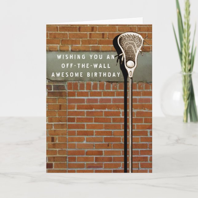 Lacrosse Sports Geburtstagkarte Karte (Vorderseite)