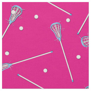 Lacrosse Sports Girls Rosa Dekoration Stoff