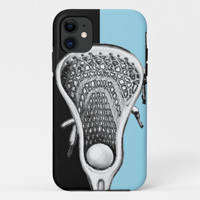 Lacrosse Sports hellblau Case-Mate iPhone Hülle (Rückseite)