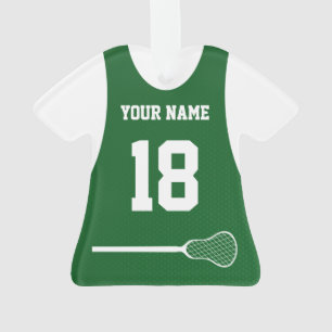 Lacrosse Sports Jersey Green mit Zahlen Ornament