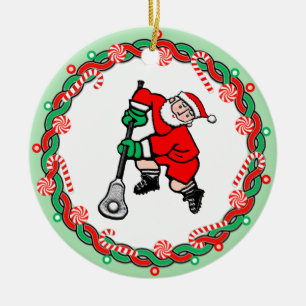 Lacrosse Sports Keramik Ornament