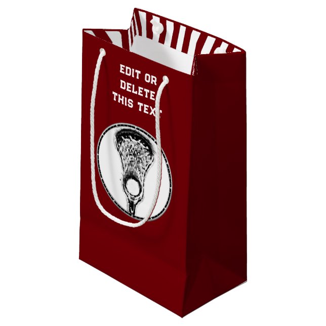 Lacrosse Sports Kleine Geschenktasche Kleine Geschenktüte (Vorderseite Schrägansicht)