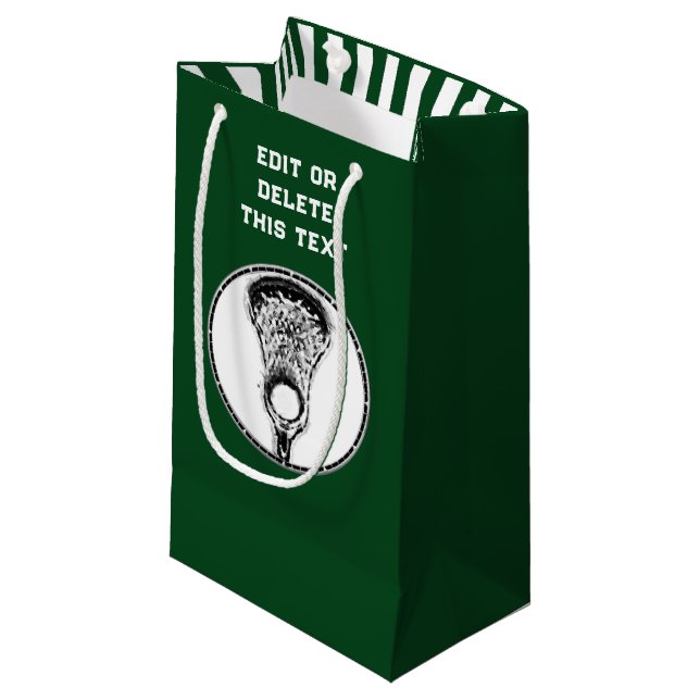 Lacrosse Sports Kleine Geschenktasche Kleine Geschenktüte (Vorderseite Schrägansicht)