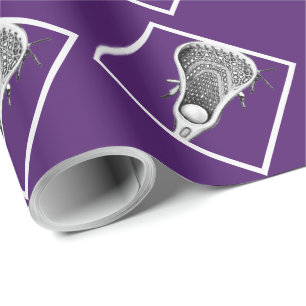 Lacrosse Sports Lila Wrapping Paper Geschenkpapier