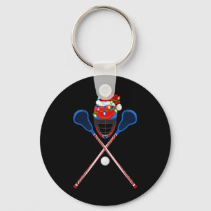 Lacrosse Sports Lover Xmas Weihnachtsmannmütze Lac Schlüsselanhänger