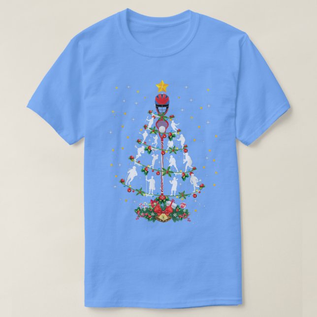 Lacrosse Sports Lover Xmas Weihnachtsmannmütze Lac T-Shirt (Design vorne)
