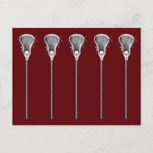 Lacrosse Sports Maroon Postcard Postkarte