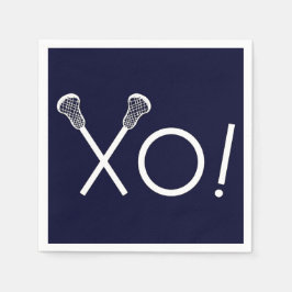 Lacrosse Sports Navy Blue Serviette