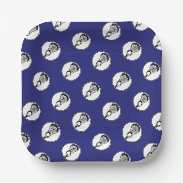 Lacrosse Sports Party Paper Teller (Vorderseite)