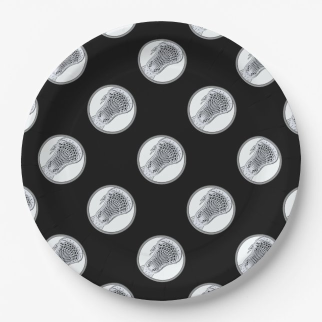 Lacrosse Sports Party Pappteller (Vorderseite)