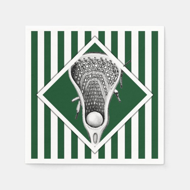 Lacrosse Sports Party Serviette (Vorderseite)