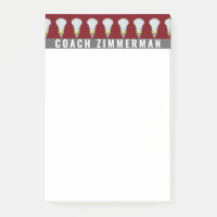 Lacrosse Sports Personalisiert Maroon Post-it Note